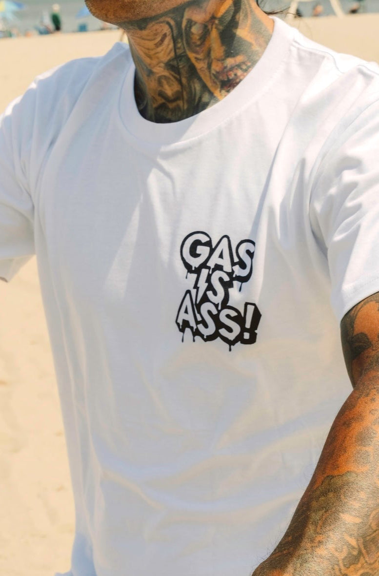 Gas is Ass! Shirt - White Tattoo Edition