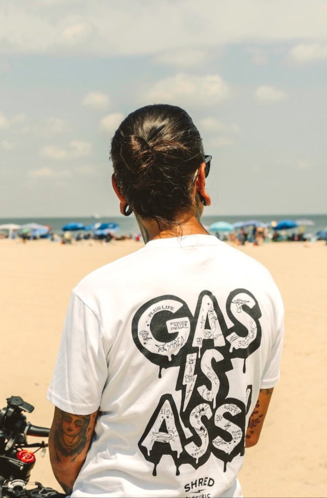 Gas is Ass! Shirt - White Tattoo Edition