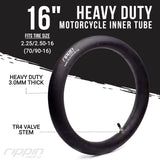70/90-16 (2.25/2.5-16) Heavy Duty 16" Inner Tube 3mm Thick